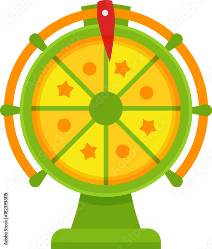 Game show spinning wheel of fortune for prizes