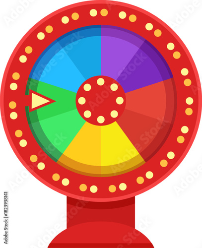 Spinning colorful wheel of fortune for prizes