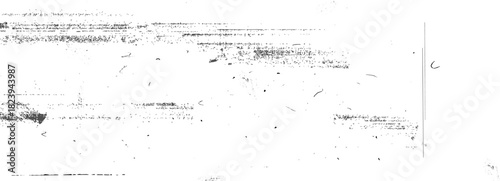 Film black and white old texture. Distressed retro photo effect. Old movie filter overlay frame. Grunge gritty texture with dust, scratches and faded stripes. Vector transparent retro decoration.