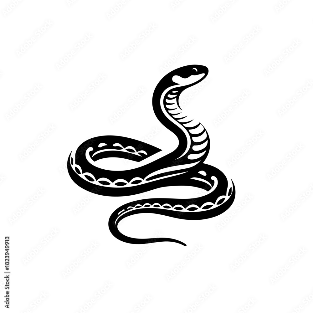 Naklejka premium Milk Snake Vector Illustration | Colorful Harmless Snake Artwork