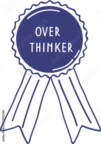 Over Thinker Funny Mental Health Award