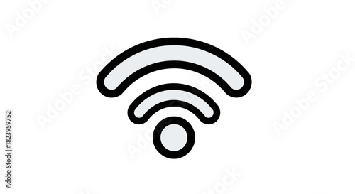 Wireless Connectivity Icon Illustrative Symbol Representing Wi-Fi Signal Transmission for Internet Access
