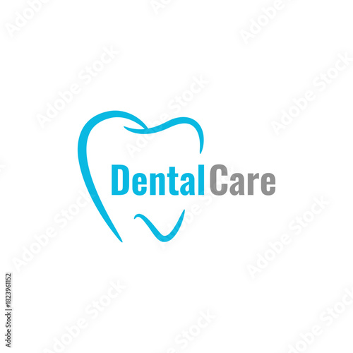 Dental care icon logo design template