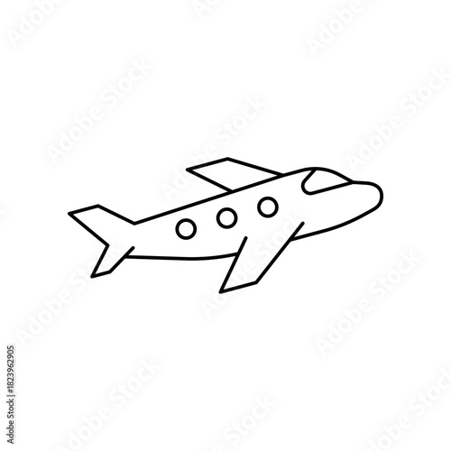 Plane icon flat vector illustration