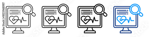 Condition Monitoring Icon Different Style Outline Collection Set.