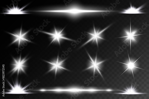 MobileLens Flare, light glow effect. sun or realistic shining star with backlight effect.
bokeh glitter and sparkles or sparkles on transparent background.
