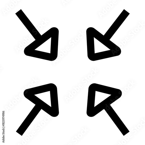 compress alt icon on white background