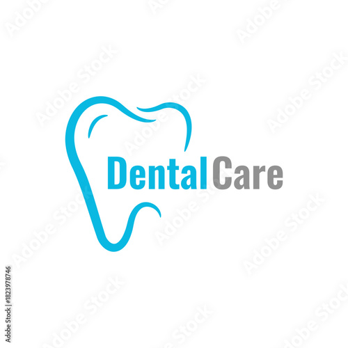 Dental care icon logo design template