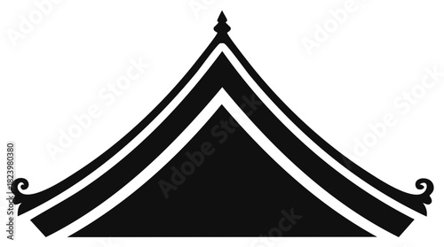 Stylized Silhouette of a Traditional Tent or Pavilion Roof