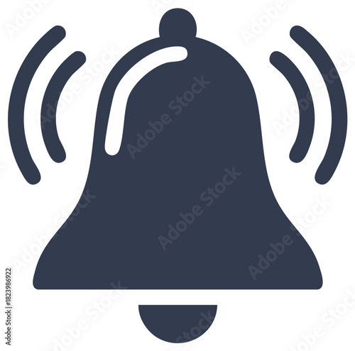 Simple Ringer Bell Sound Notification Alert Icon Symbol