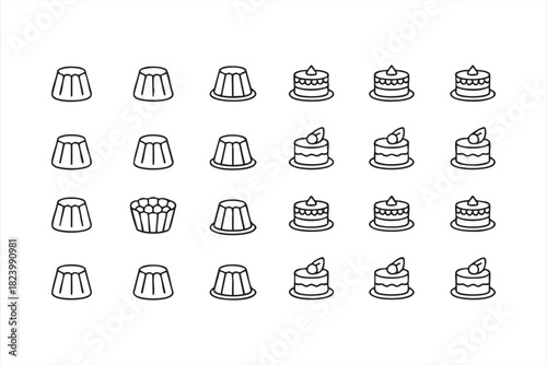 Jelly mold and frosted cake symbols for confectionery branding