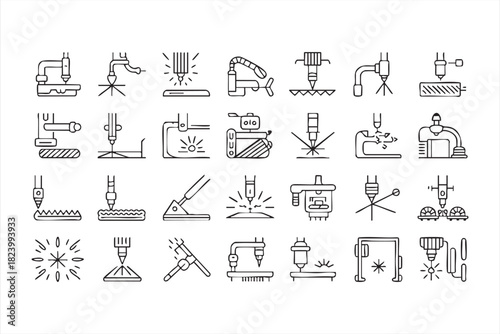 CNC and laser processing outline illustrations