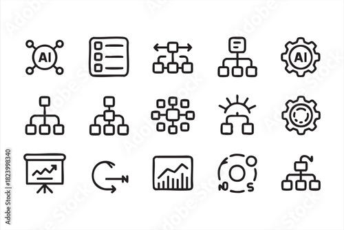 Vector analytics and dashboard symbols for data insight and performance metrics