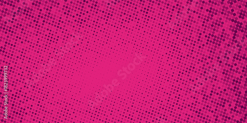 Pink dot pattern gradient texture background. Abstract illustration in halftone and retro pop art style. Creative Valentine's Day design concept.