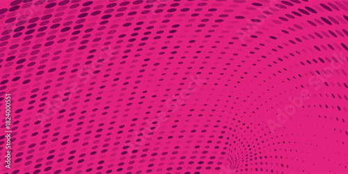 Pink dot pattern gradient texture background. Abstract illustration in halftone and retro pop art style.