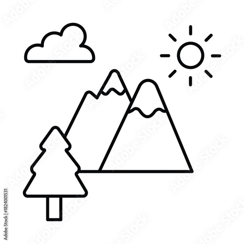 Pine Tree Vector icon which can easily modify or edit