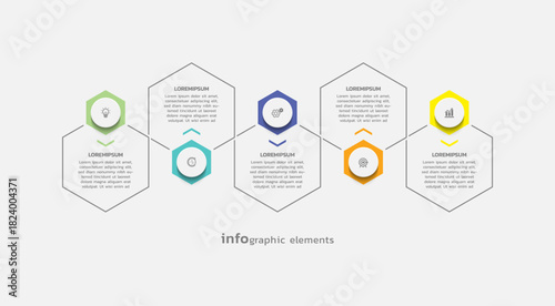 Vector infographic business template colorful design