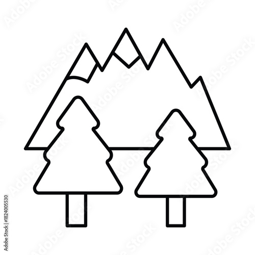 Forest Trees  Vector icon which can easily modify or edit