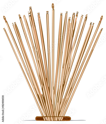 Bundle of incense sticks with rounded tips displayed for home fragrance and wellness