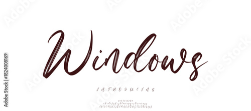 Creative Hand Drawn Uppercase lowercase and number .Street Art Classic Lettering Fashion Designs Typography modern serif. Cartoon vector illustration