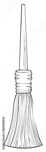 Elegant decorative tassel illustration with flowing strands and pointed top