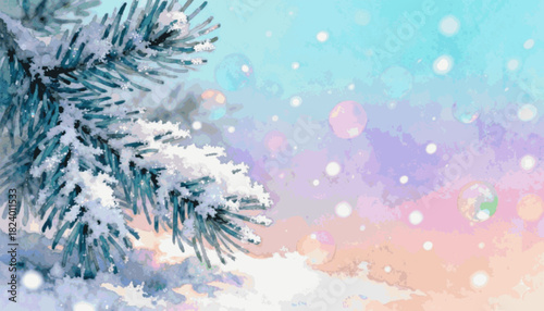 Sugar Plum Backdrop Pastel Christmas background isolated watercolor vector illustration svg