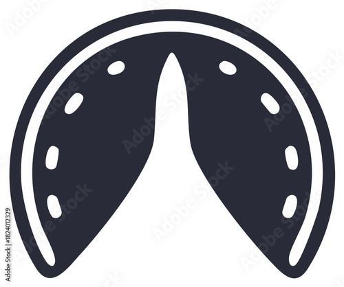 Isolated Fortune Cookie Vector Icon Symbol Illustration Design Element
