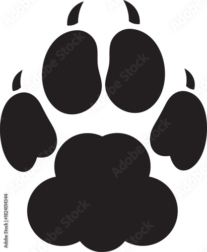 Animal paw print vector symbol illustration