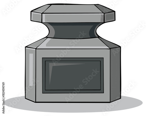 Vector illustration of a vintage weight, a scientific instrument for measuring mass