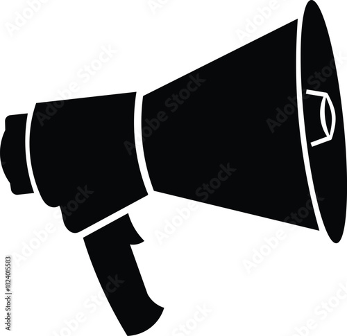 Megaphone communication tool icon illustration