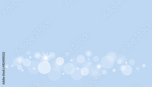 Blue winter bokeh background design with blurred lights and holiday sparkles. Copy space. Perfect for winter, Christmas or New Year design projects. Vector illustration