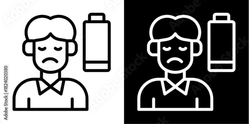 Tired Icon Set White Style Collection
