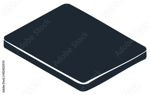 Isometric rectangle box design with perspective view and vector illustration