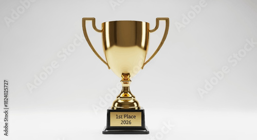 Celebrate first place with a gleaming golden trophy for recognition and success