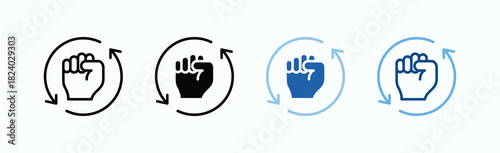 Resurgence Icon Sheet Multiple Style Collection Isolated Vector