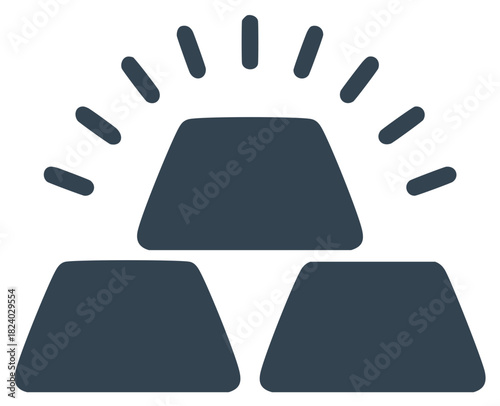 Stack of Gold Bars with Radiant Glow