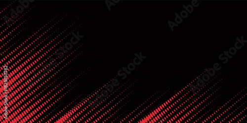 Halftone Grunge texture effect background. Distressed rough dark abstract textured. Black isolated on red. modern