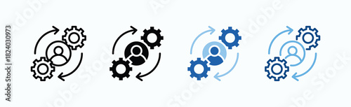 Change Icon Sheet Multiple Style Collection Isolated Vector