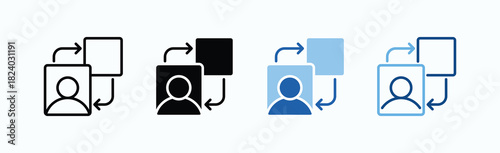 Transition Icon Sheet Multiple Style Collection Isolated Vector