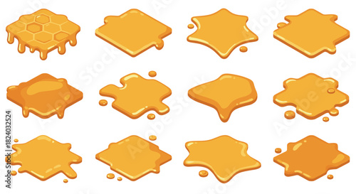 Honey drip set with various shapes and designs