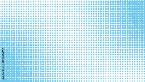 Abstract dotted gradient background, modern blue halftone dots for posters flyers social media banners