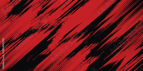 black red dragon decal brush fire volcano lava sakura Asia Japan anime style illustration sporty background banner style illustration. modern