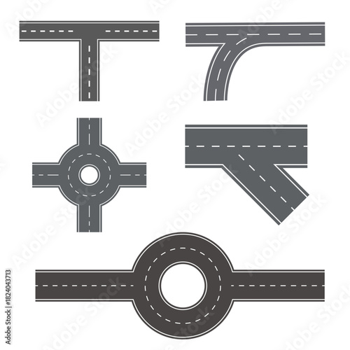 Road Intersection Junction Map Elements