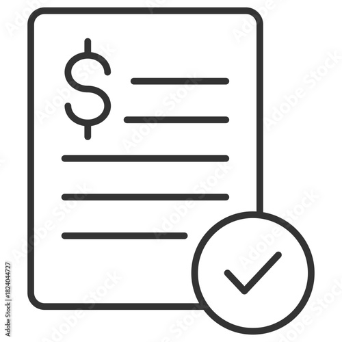 Paycheck Outline Icon