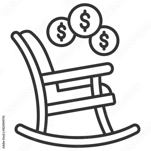 Pension Outline Icon