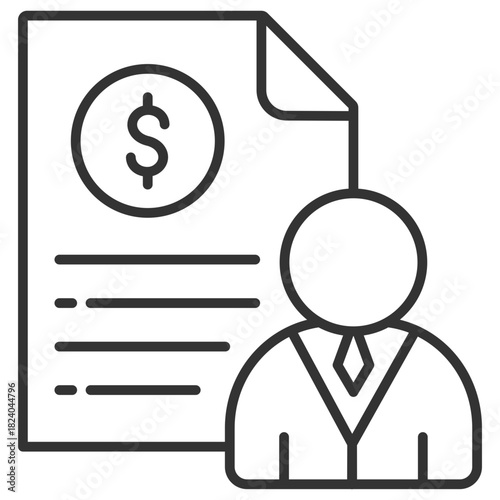 Wages Outline Icon
