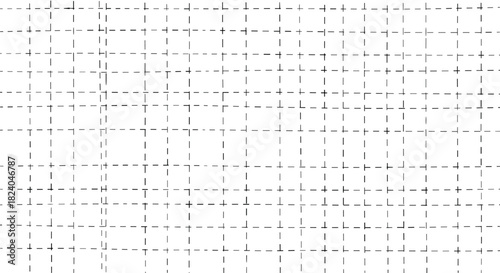 Minimalist monochrome background with a seamless grid of dashed lines creating a simple and clean technical drawing paper.
