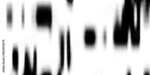 Halftone gradient. Dotted gradient, smooth dots spraying and halftones dot background seamless horizontal geometric pattern vector template set