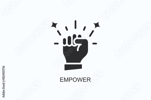 Empower Icon Or Logo Isolated Vector Illustration