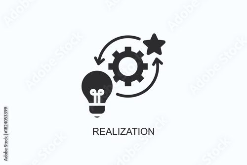 Realization Icon Or Logo Isolated Vector Illustration